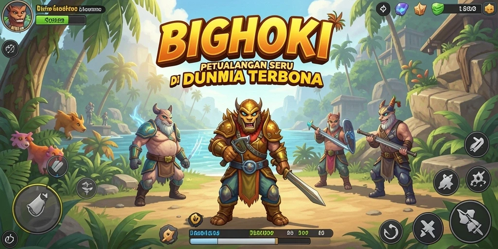 Screenshot gameplay BIGHOKI dalam dunia terbuka yang menawan.