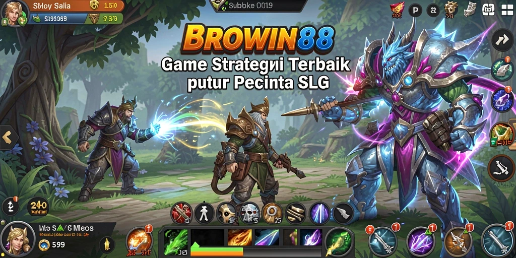 Tampilan gameplay SLG BROWIN88 yang menawan dan strategis.