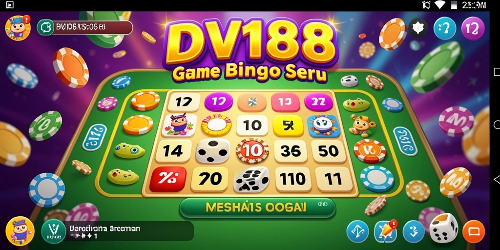 Tangkapan layar gameplay DV188 menampilkan suasana Bingo yang seru.