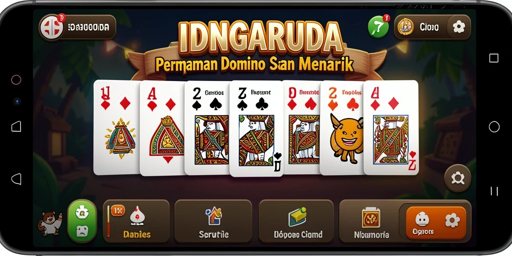 Tampilan gameplay seru dalam permainan Domino IDNGARUDA.