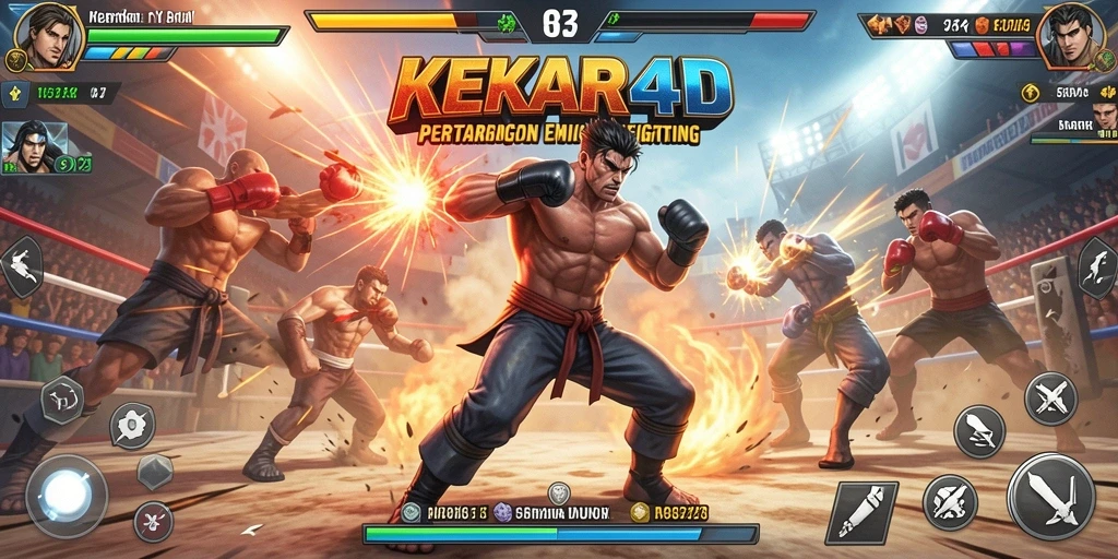Tampilan seru dari gameplay pertarungan di KEKAR4D.