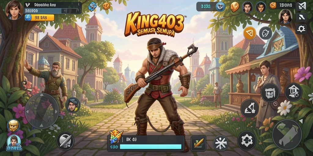 Screenshot utama KING403 menampilkan gameplay menarik simulasi kehidupan.