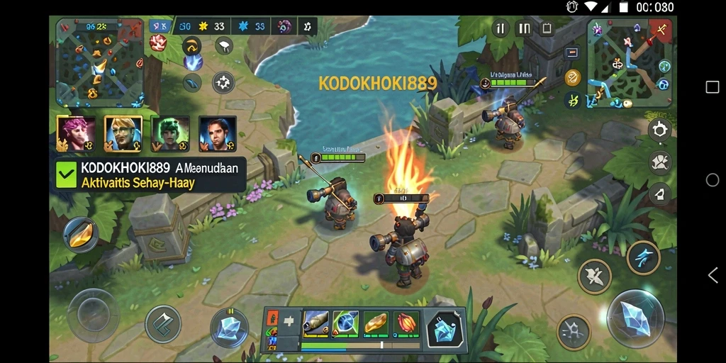 Screenshot tampilan aplikasi KODOKHOKI889 yang menampilkan fitur manajemen tugas.