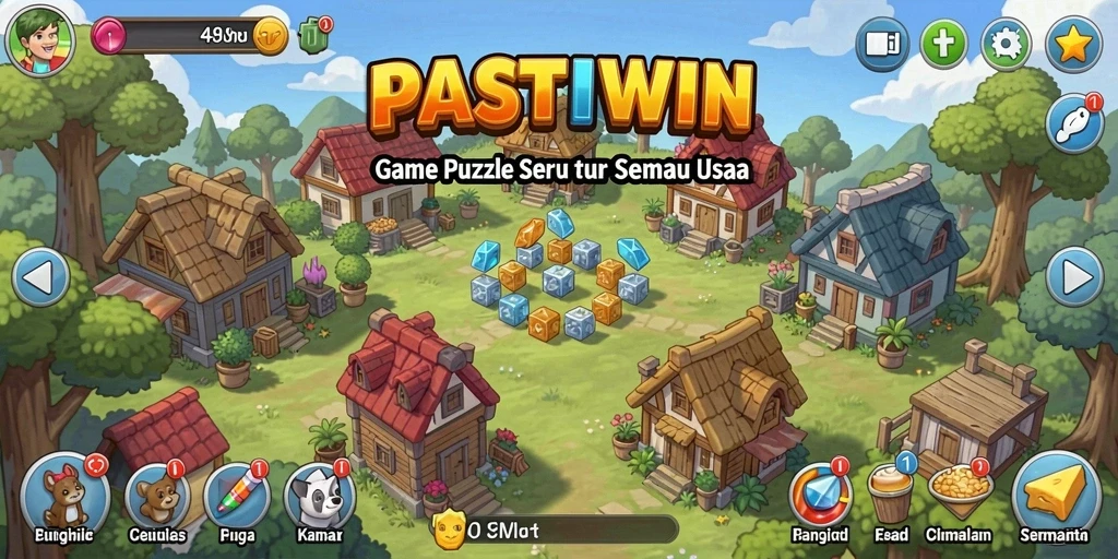 Tampilan gameplay PASTIWIN yang menarik dan penuh warna.