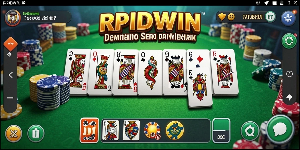 Screenshot gameplay RPIDWIN menunjukkan aksi seru permainan Domino.