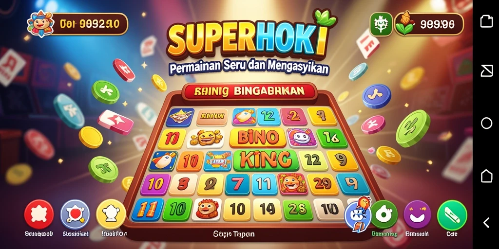 Tampilan gameplay SUPERHOKI yang seru dan penuh warna.